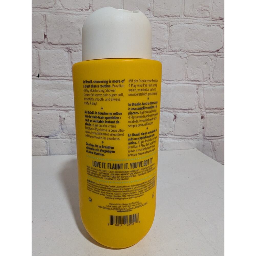 Sol de Janeiro Brazilian 4 Play Moisturizing Shower Cream-Gel 13 oz / 385 ml NEW - Picture 3 of 8
